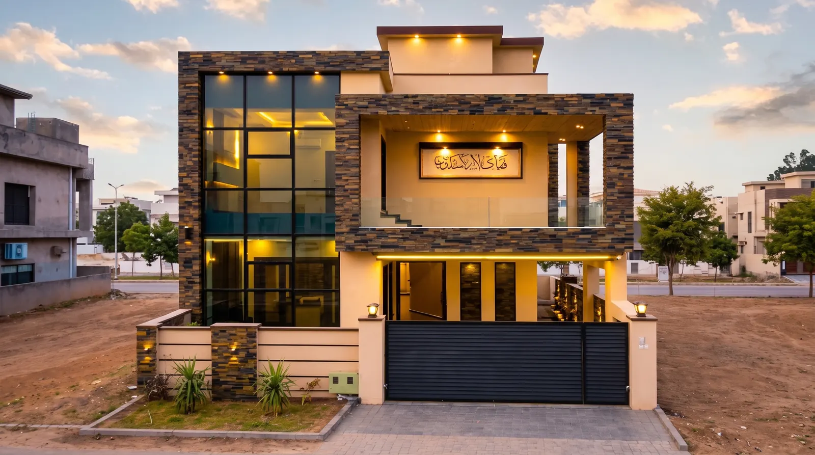 House built by Humbal Builders: Sector C, Phase 8, Bahria Town, Rawalpindi